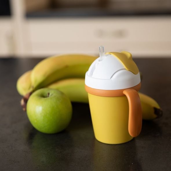 BO JUNGLE HRNÍČEK SE SLÁMKOU CPLA OCHRE - DĚTSKÉ HRNEČKY - KRMENÍ