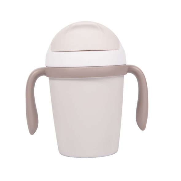 BO JUNGLE HRNÍČEK SE SLÁMKOU CPLA GREY - DĚTSKÉ HRNEČKY - KRMENÍ