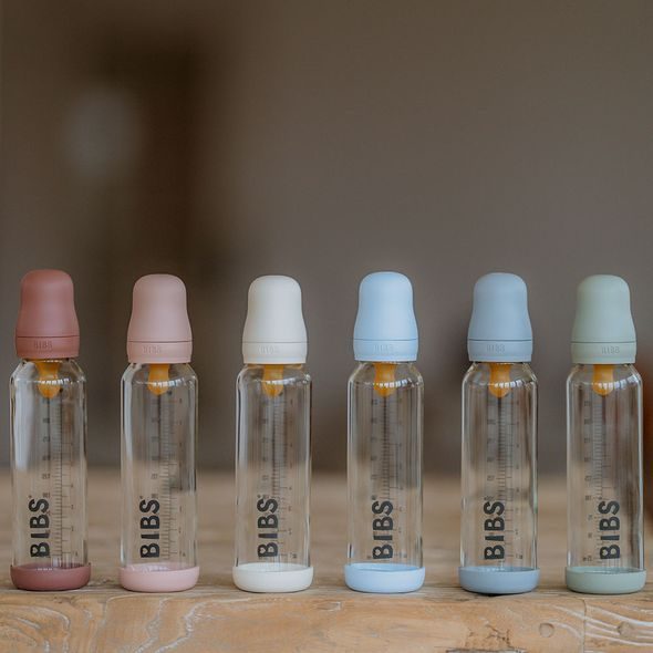 BIBS BABY BOTTLE SKLENĚNÁ LAHEV 225ML - KOJENECKÉ LAHVE - KRMENÍ