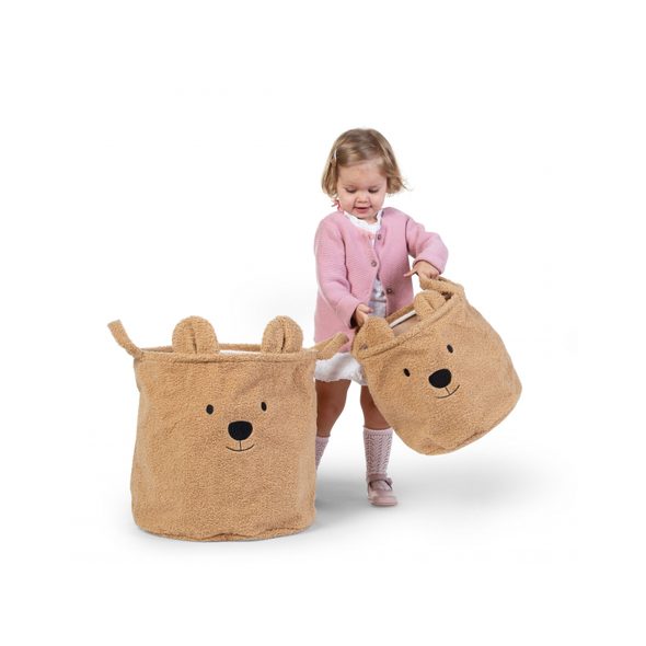 CHILDHOME KOŠ NA HRAČKY TEDDY 30X30X30 CM - BOXY NA HRAČKY - SPINKÁNÍ