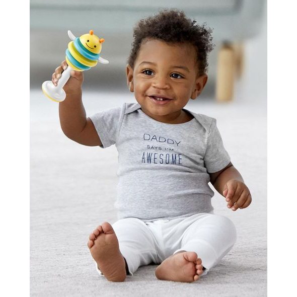 SKIP HOP HRAČKA EXPLORE&MORE CLACKER VČELKA 3M + - AKTIVNÍ HRAČKY - PRO DĚTI