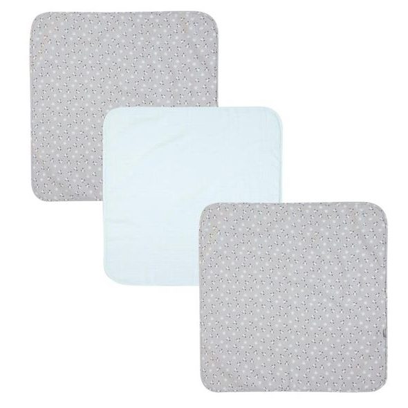 BEBE JOU MUŠELÍNOVÁ PLENKA 70X70 CM SET 3KS LOU-LOU - LÁTKOVÉ PLENY SKLÁDANÉ - PŘEBALOVÁNÍ