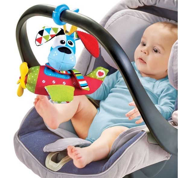 YOOKIDOO HUDEBNÍ LETADLO SE ZVÍŘÁTKEM PEJSEK - HRAČKY K ZAVĚŠENÍ - PRO DĚTI