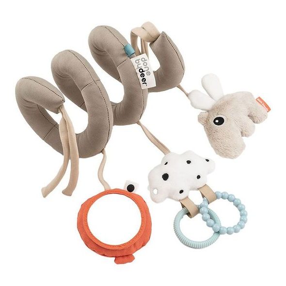 DONE BY DEER AKTIVNÍ SPIRÁLA HAPPY CLOUDS - PÍSKOVÁ - SPIRÁLY NA POSTÝLKU / AUTOSEDAČKU - PRO DĚTI