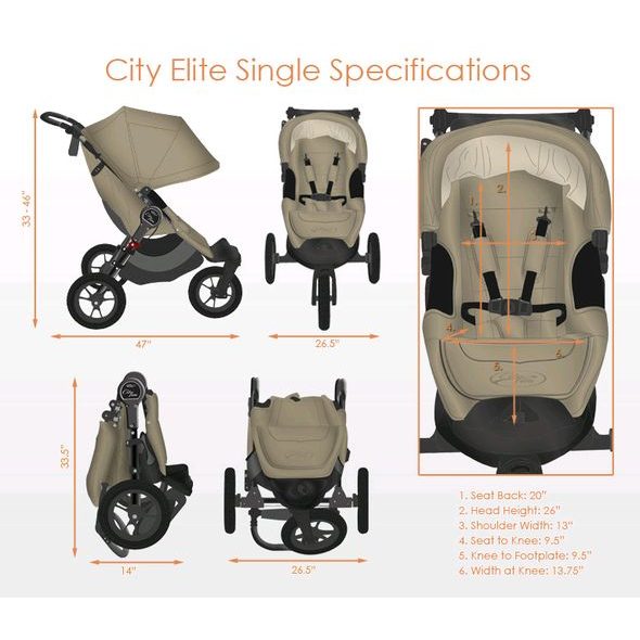 BABY JOGGER CITY ELITE - SPORTOVNÍ KOČÁRKY - KOČÁRKY A PŘÍSLUŠENSTVÍ