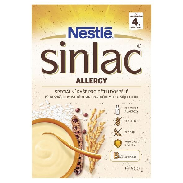 NESTLÉ NEMLÉČNÁ KAŠE SINLAC ALLERGY 500G - KAŠE - KRMENÍ