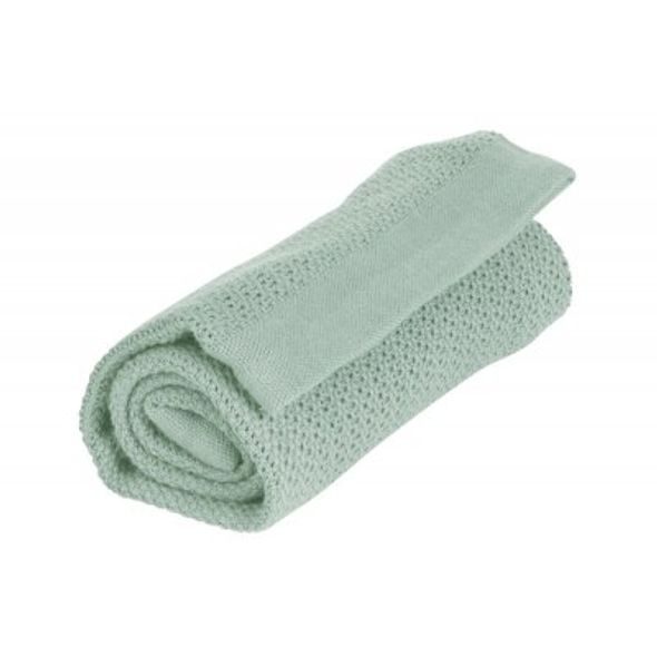 VINTER & BLOOM DEKA SOFT GRID ORGANIC SAGE GREEN - DĚTSKÉ DEKY PRO MIMINKA - SPINKÁNÍ