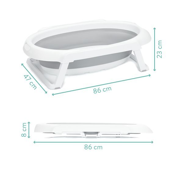 FILLIKID SKLÁDACÍ DĚTSKÁ VANIČKA GREY-WHITE + STOJAN NA VANIČKU - VANIČKY PLASTOVÉ - KOUPÁNÍ A ZDRAVÍ