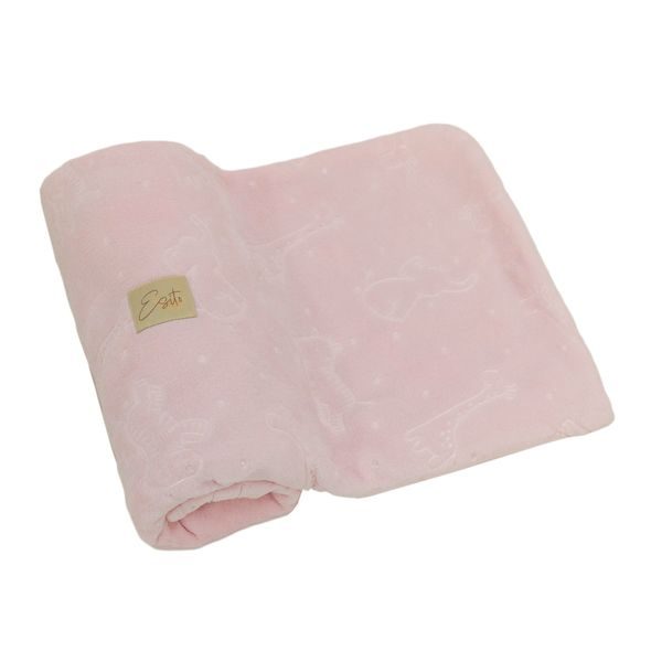 ESITO DVOJITÁ DĚTSKÁ DEKA MIKROPLYŠ ZOO CAMEO PINK - RŮŽOVÁ / 75 X 100 CM - DĚTSKÉ DEKY PRO MIMINKA - SPINKÁNÍ
