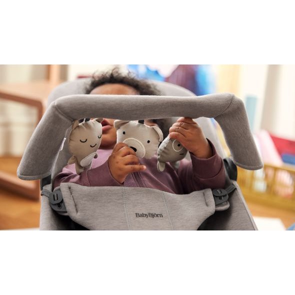 BABYBJORN BABYBJORN LEHÁTKO BLISS SAND GREY 3D JERSEY - LEHÁTKA A HOUPADLA - SPINKÁNÍ