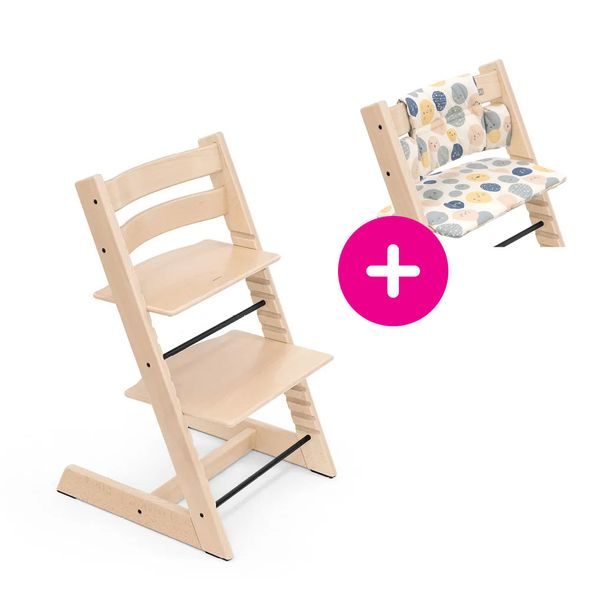 STOKKE® TRIPP TRAPP® + POLŠTÁŘEK ZDARMA - JÍDELNÍ ŽIDLIČKY DŘEVĚNÉ - KRMENÍ