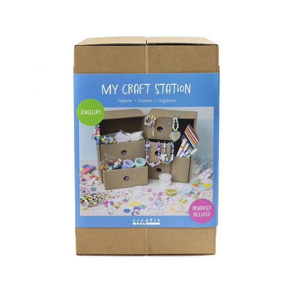 CREATIV COMPANY KREATIVNÍ SADA MAXI BOX SE ZÁSUVKAMI ŠPERKY - NAVLÉKÁNÍ - PRO DĚTI