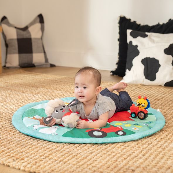 BABY EINSTEIN DEKA NA HRANÍ PRO ROZVOJ MOTORIKY A SMYSLŮ HAPPY HARVEST™ TOUCH & FEEL, 0M+ - HRACÍ DEKY - PRO DĚTI