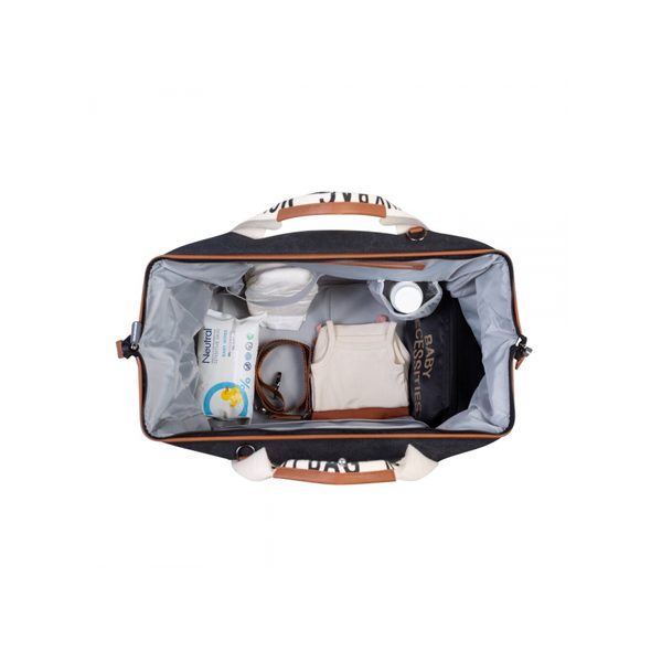 CHILDHOME PŘEBALOVACÍ TAŠKA MOMMY BAG CANVAS BLACK - PŘEBALOVACÍ TAŠKY - KOČÁRKY A PŘÍSLUŠENSTVÍ