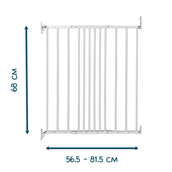 BABY DAN OTVOROVÁ ZÁBRANA BABYDAN EMMA KOV BÍLÁ 56,5-81,5 CM, ŠROUBOVACÍ - BEZPEČNOST DĚTÍ V DOMÁCNOSTI - KOUPÁNÍ A ZDRAVÍ
