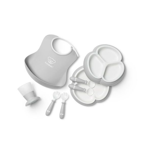 BABYBJÖRN 8 DÍLNÝ JÍDELNÍ SET ŠEDÝ - VÝHODNÉ SADY - KRMENÍ