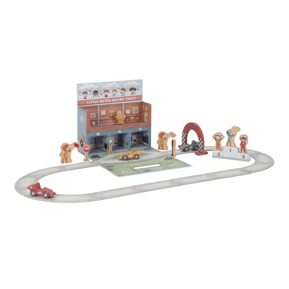 LITTLE DUTCH ZÁVODNÍ DRÁHA S DOPLŇKY V KUFŘÍKU - LITTLE DUTCH - PRO DĚTI