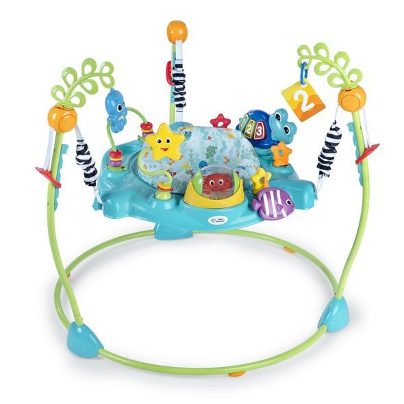 BABY EINSTEIN SKÁKADLO/AKTIVNÍ CENTRUM 2V1 CURIOSITY COVE™ 6M+ DO 11KG - VOZÍTKA A ODRÁŽEDLA - PRO DĚTI