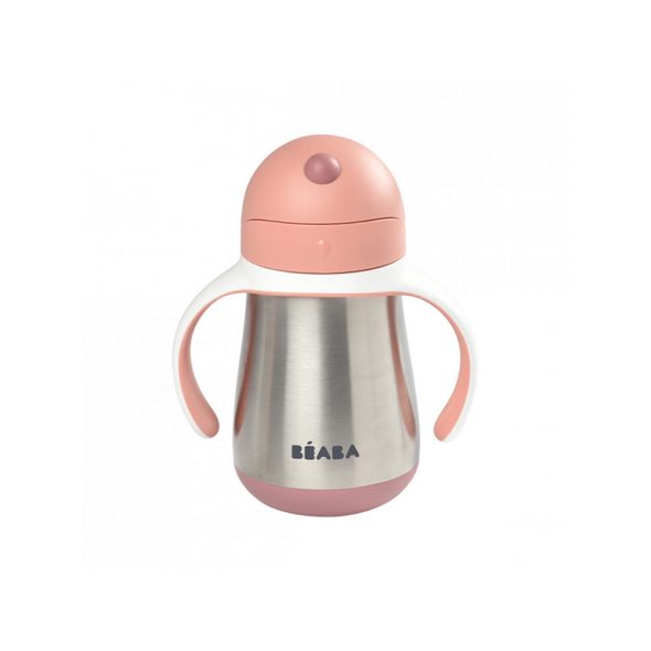 BEABA HRNEK TERMOIZOLAČNÍ S BRČKEM NEREZ 250ML PINK - TERMOOBALY A TERMOSKY - KRMENÍ