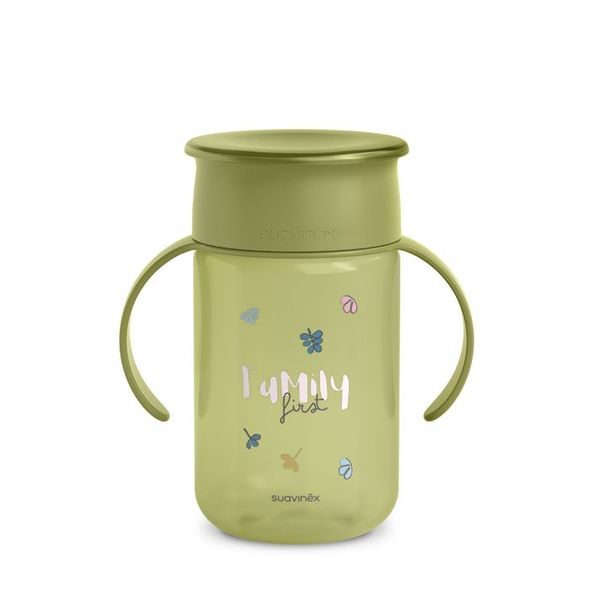 SUAVINEX 360° HRNÍČEK NA UČENÍ BEAR ZELENA - DĚTSKÉ HRNEČKY - KRMENÍ