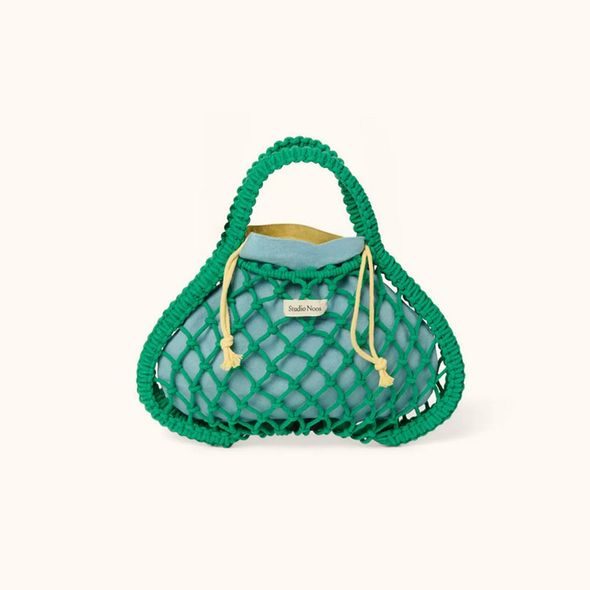 STUDIO NOOS MACRAME MINI HAND BAG GREEN & BLUE YELLOW SÍŤKA - DOPLŇKY - PRO MAMINKY