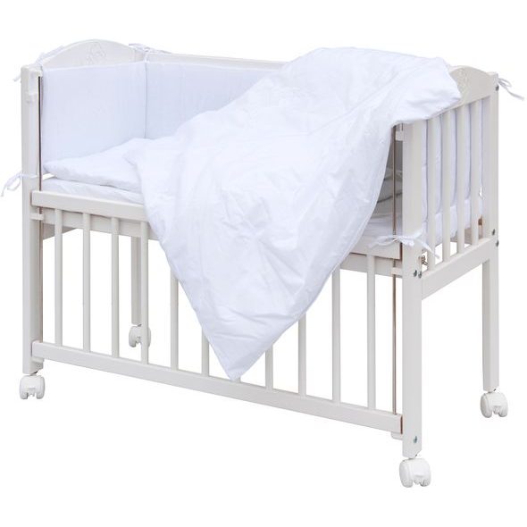 SCARLETT SOUPRAVA DO POSTÝLKY BABY 7-DÍLNÁ MARTIN BÍLÁ 90X41CM - POVLEČENÍ DO POSTÝLKY - SPINKÁNÍ