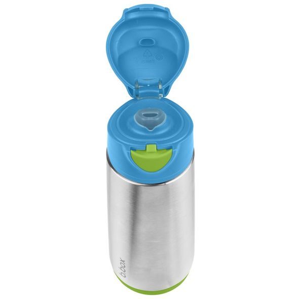 B.BOX TERMOSKA NA PITÍ SPORT 500 ML - MODRÁ/ZELENÁ - TERMOOBALY A TERMOSKY - KRMENÍ