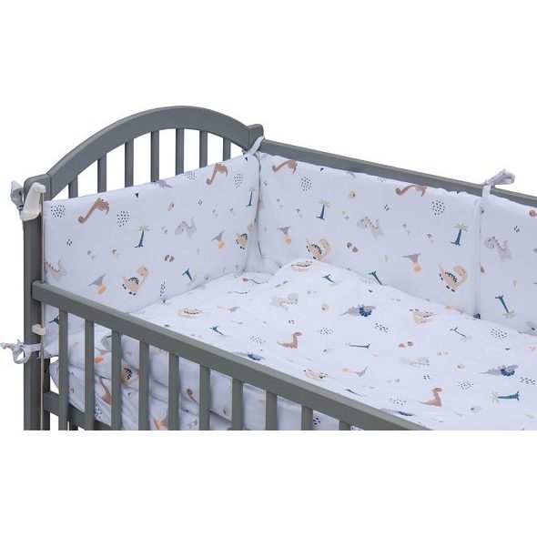 SCARLETT DĚTSKÁ POSTÝLKA S KOMPLETNÍ VÝBAVOU SCARLETT 120 X 60 CM ŠEDÁ - TURA - DŘEVĚNÉ POSTÝLKY - SPINKÁNÍ