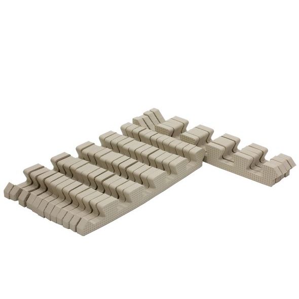 RIALTO BABY SADA BÉŽOVÝCH OKRAJŮ PRO PĚNOVÉ PUZZLE 120X120CM - HRACÍ PODLOŽKY NA ZEM - SPINKÁNÍ