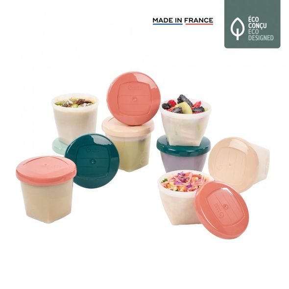 BABYMOOV MISKY S VÍČKY BIO 8X 180ML + 8X 250ML - MISKY, TALÍŘKY A PODLOŽKY - KRMENÍ