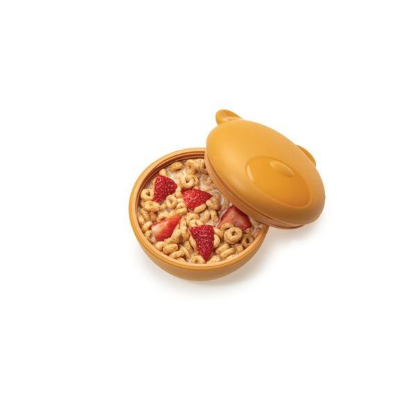 MELII SILIKONOVÁ KRABIČKA NA SVAČINU S VÍČKEM MEDVĚD - 350 ML - KRABIČKY NA SVAČINU - KRMENÍ