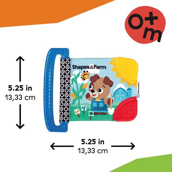 BABY EINSTEIN KNÍŽKA MĚKKÁ S KOUSÁTKY A TEXTURAMI SHAPES AT THE FARM™, 0M+ - KNÍŽKY PRO NEJMENŠÍ - PRO DĚTI