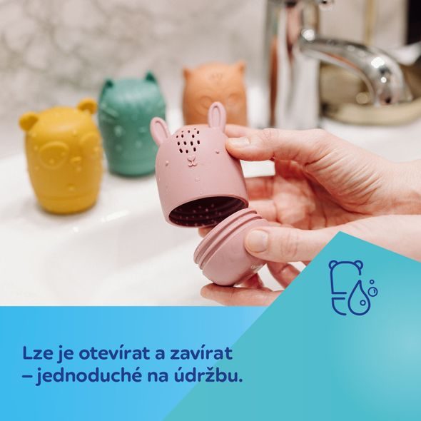CANPOL BABIES SADA SILIKONOVÝCH HRAČEK DO VANY 4 KS - HRAČKY DO VANY - PRO DĚTI