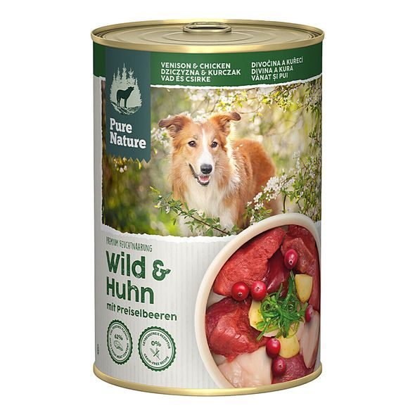 PURE NATURE DOG ADULT KONZERVA ZVĚŘINA A KUŘE 400G - KONZERVY PRO PSY - CHOVATELSKÉ POTŘEBY MALVÍKZOO