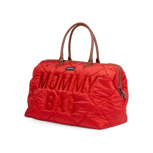 CHILDHOME PŘEBALOVACÍ TAŠKA MOMMY BAG PUFFERED RED - PŘEBALOVACÍ TAŠKY - KOČÁRKY A PŘÍSLUŠENSTVÍ