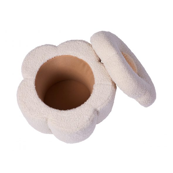 CHILDHOME BOX NA HRAČKY 2V1 KVĚTINA OFF WHITE - BOXY NA HRAČKY - SPINKÁNÍ