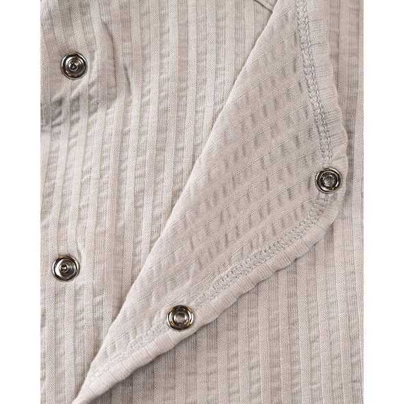 LODGER JUMPER NEWBORN SEERSUCKER STEEL - OVERALY - PRO DĚTI