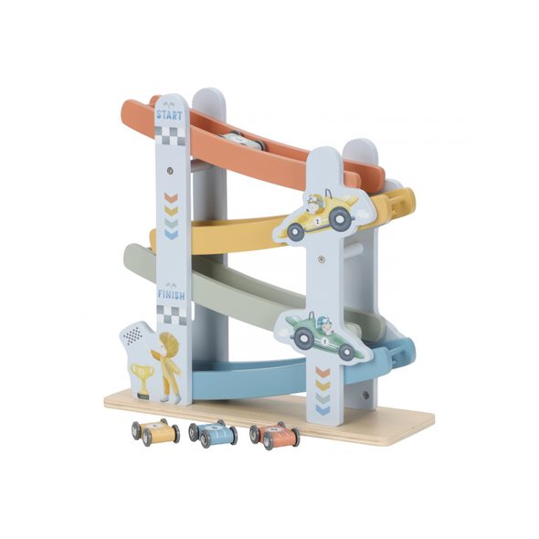 LITTLE DUTCH ZÁVODNÍ DRÁHA S AUTÍČKY DŘEVĚNÁ BLUE - LITTLE DUTCH - PRO DĚTI