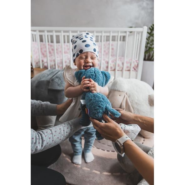 ENIE BABY DĚTSKÁ ČEPICE 6-9M BLUE CIRCLE - ČEPIČKY A KLOBOUČKY - PRO DĚTI