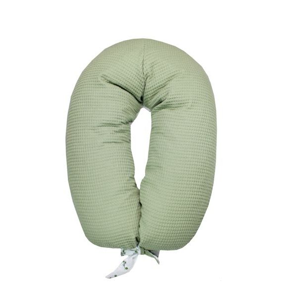 ENIE BABY KOJÍCÍ POLŠTÁŘ GREEN LEAVES / KHAKI Z PAMĚŤOVÉ PĚNY - KOJÍCÍ POLŠTÁŘE - KRMENÍ