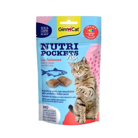 GIMBORN IT GIMCAT NUTRI POCKETS LOSOS 60G - VÝCVIKOVÉ PAMLSKY PRO PSY - CHOVATELSKÉ POTŘEBY MALVÍKZOO