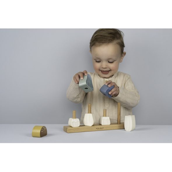 LITTLE DUTCH HOUBY DŘEVĚNÉ SKLÁDACÍ FOREST FRIENDS - MOTORICKÉ A HRY - PRO DĚTI