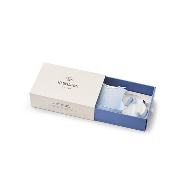 BABYBJÖRN DĚTSKÝ JÍDELNÍ SET 5 DÍLNÝ PUDROVĚ MODRÝ - MISKY, TALÍŘKY A PODLOŽKY - KRMENÍ
