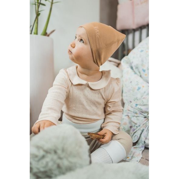 ENIE BABY DĚTSKÁ ČEPICE BAMBOO 9-12M KARAMEL - ČEPIČKY A KLOBOUČKY - PRO DĚTI