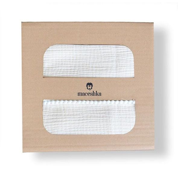 MACESHKA MUŠELÍNOVÉ POVLEČENÍ NATURE S OZDOBNÝM OKRAJEM - POVLEČENÍ DO POSTÝLKY - SPINKÁNÍ