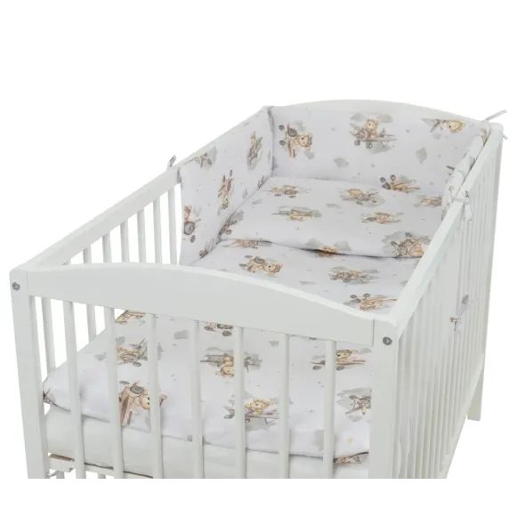 TOMI POVLEČENÍ K5 TISK (120X90) PILOT BÉŽOVÝ - POVLEČENÍ DO POSTÝLKY - SPINKÁNÍ