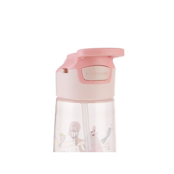 KIKKABOO HRNEK SE SILIKONOVÝM PÍTKEM 450ML 12M+ MUSIC FEST PINK - DĚTSKÉ HRNEČKY - KRMENÍ