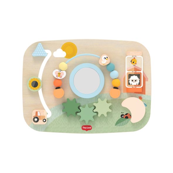 TINY LOVE PULT S AKTIVITAMI DŘEVĚNÝ FARMERS FUNDAY - DŘEVĚNÉ HRAČKY - PRO DĚTI