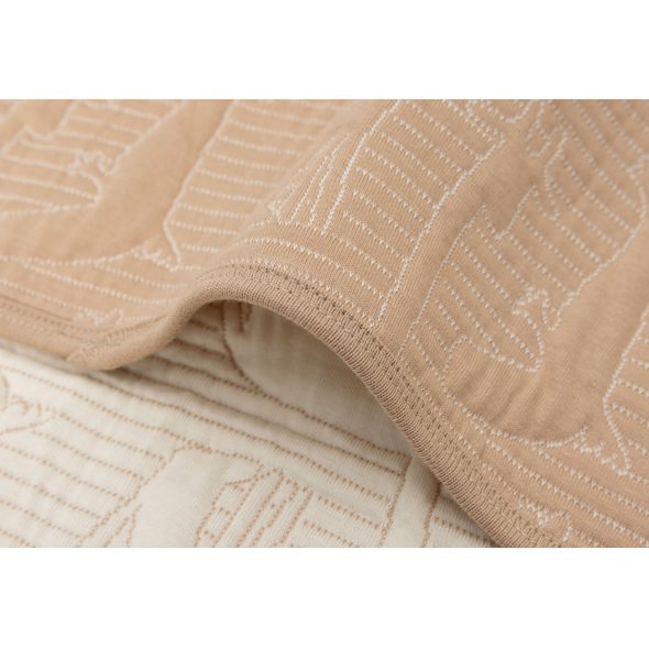 JOLLEIN DEKA 75X100CM JUNGLE JAMBO - BISCUIT / OATMEAL - DĚTSKÉ DEKY PRO MIMINKA - SPINKÁNÍ