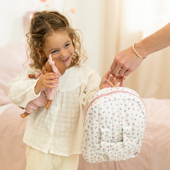 LITTLE DUTCH BATŮŽEK S NOSÍTKEM PRO PANENKY PINK - LITTLE DUTCH - PRO DĚTI